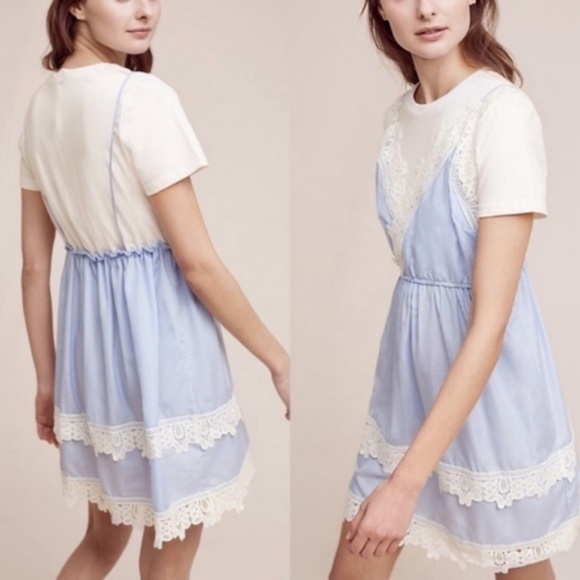 Anthropologie Dresses & Skirts - SALE  Cevennes Layer Lace Slip HD in Paris Stripe